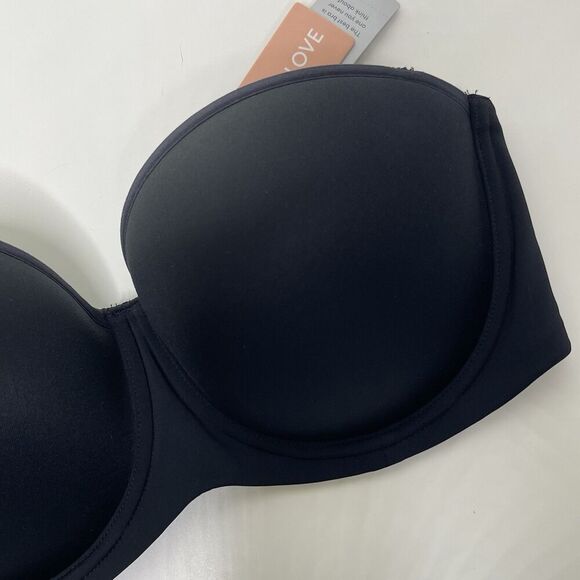 NEW Thirdlove Bra 24/7 Classic Strapless 34D Black Convertible Adjustable Wired - Picture 4 of 11